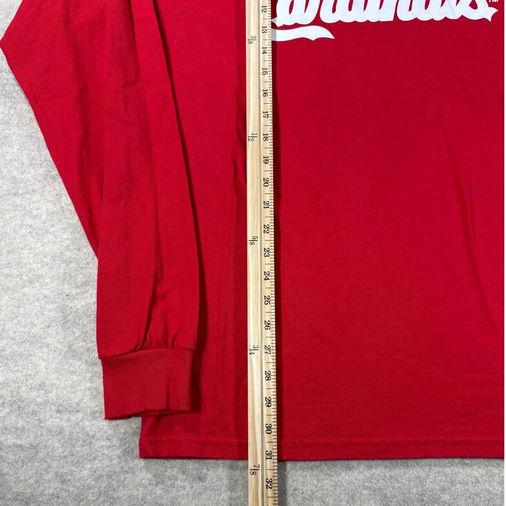 St Louis Cardinals MLB Long Sleeve Shirt Mens Large Red Gildan Ultra Cotton Tee - Picture 3 of 6